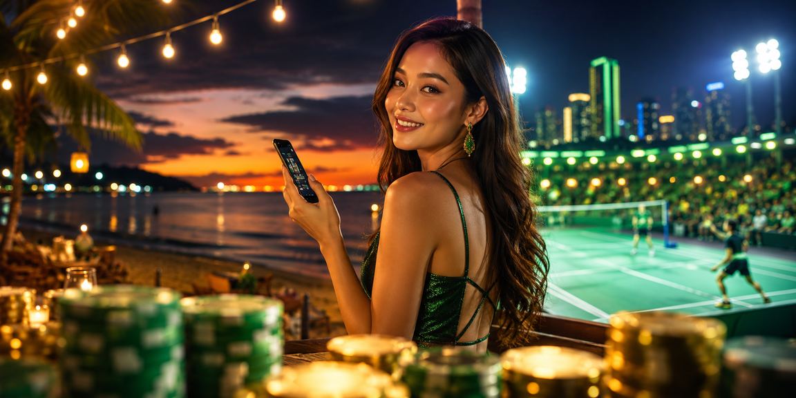Pengguna mengakses akaun VIP kasino ik21 dari telefon pintar di Kota Kinabalu